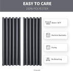 Water Proof Outside Curtains with Grommet Top for Porch, W84 x L120 Thermal Insulated Washable Light Block Outdoor Divider Drapes for Patio Gazebo Deck Pool Area Pergola Cabana (Gray, 2 Panels)