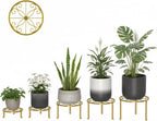 5 Pack Metal Plant Stand Home Flower Stand Shelf for Multiple Display Pot Holder Rack for Indoor Outdoor Round Short Plant Stand