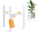 Plant Stand Indoor Adjustable, Metal Modern Indoor Plant Stand, Heavy Duty Plant Stands Outdoor Corner, Stable Plant Holder, Fits 8 to 12 Inches Pots, White, 1 Pack, Pot & Plant Not Included