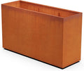 Plantercraft Extra Large Planters Outdoor - 72x24x42 Corten Steel Planter for Privacy Screens & Patios | Large Rectangular Planters for Outdoor Plants, Heavy Duty Metal Box
