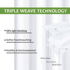 NICETOWN Extra Wide and Long Curtain - Thermal Insulated Drape Voice Canceling for Room Divider/Patio/Glass Door (White, 100 inches Width, 108 inches Length, Single Piece)