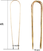 Avalution 10 Pcs Natural U-Hoops Bamboo Garden Trellis, 4 Ft Bamboo Trellis U-Shape Plant Support for Climbing Plants Indoor and Outdoor Use