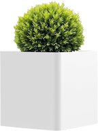 Large Outdoor Planter 26" L x 26" W x 26" H,Metal Square Planter for Outdoor Plants,Heavy Duty Modern Flower Plant Pot for Porch/Patio/Garden