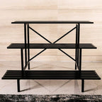 Zhongma 3 Tier Sturdy Metal Plant Stand, L35.43 x W26 x H23.6 inch, Heavy Duty Plant Holder for Home Indoor and Outdoor, 660 LBS Capacity & Heavy Duty Construction