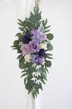 Artificial Flowers Arch Swag Kit, Purple Silk and Foam, 26Ft Fabric