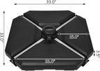 Tangkula 4PCS Cantilever Offset Patio Umbrella Base Weight Stand, 195lbs Triangle Shaped Sand Water Filled Weight Outdoor Umbrella Base Plate w/Easy-Fill Spouts, Funnel, Concave Handles