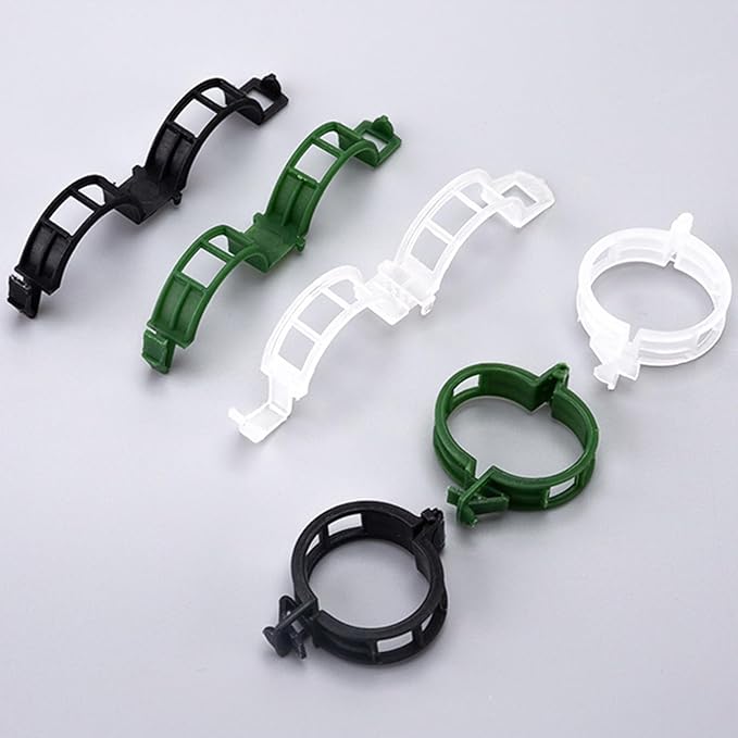 Winmany 100PCS Plant Support Garden Clips Tomato Supports/Connects Plants/Twine/Vines Trellis/Cages Vine Vegetable Fastening Clip Grafting Tools Make Grow Upright and Healthier