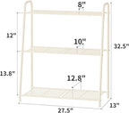 Metal Plant Stand Indoor Outdoor for Multiple Plants,3 Tier Plant Shelf,Large Heavy Duty Flower Holder Ladder Plant for Living Room, Patio, Balcony (White)