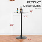 Pub Table 40 Inch Height Cocktail Table Round Bistro Bar – 40in