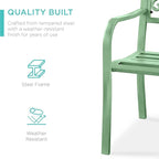Best Choice Products Outdoor Bench Steel Garden Patio Porch Furniture for Lawn, Park, Deck w/Floral Design Backrest, Slatted Seat - Mint Green
