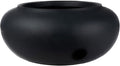 The HC Companies 21 Inch Garden Hose Pot - Durable Lightweight Plastic Decorative Hose Pot for Yard, 100-Foot Capacity Hose Storage, Black