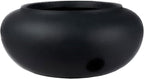 The HC Companies 21 Inch Garden Hose Pot - Durable Lightweight Plastic Decorative Hose Pot for Yard, 100-Foot Capacity Hose Storage, Black