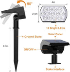 Solar Spot Lights Outdoor Color Changing,[7 Modes/2 Pack] Christmas IP65 Waterproof Landscape Spotlights, Dusk to Dawn Solar Powered Security Light for Patio Gate Walkway Pool Garden Yard Driveway