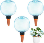 3pcs Large Plant Self Watering Globes, 17.5 oz Plastic Water Bulbs Top Fill, Plant Watering Devices System Slow Release Terracotta, Water Spikes Stakes for Indoor(3pack)