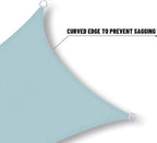 SUNNY GUARD Waterproof Sun Shade Sail 10' x 10' Sky Blue Triangle UV Block Sunshade for Backyard Yard Deck Patio Garden Outdoor Activities and Facility(We Make Custom Size)