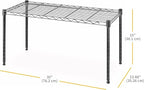 Xcity Storage Shelves, 1 Tier Heavy Duty Metal Shelving Unit, 350 LBS Capacity Adjustable Steel Wire Shelf Organizer for Pantry, Kitchen, Garage, 14" D x 30" W x 15" H, Black