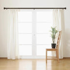 Curtain Rods for Windows 32 to 170, 1 Inch Adjustable Heavy Duty Long Window Outdoor Curtain Rod for Patio, Drapery Rods with Simple End Caps, Size 32"-170", Antique Bronze