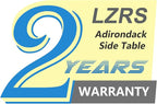 LZRS Round Adirondack Side Table Double End Table, Outdoor Side Tables for Patio, Backyard,Pool, Indoor Companion, Easy Maintenance & Weather Resistant(Navy Blue)