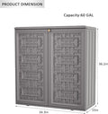 Deck Box 60 Gallon Grey HDPE Resin Outdoor Storage Cabinet