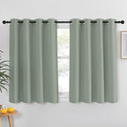 Sage Green Blackout Kitchen Curtain 45 inch – W52 x L45, 1 Panel