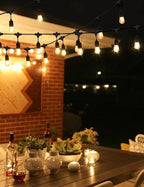 Svater Outdoor Led String Lights 75 FT, Patio Lights for Outside with 26pcs S14 Shatterproof Bulbs, IP65 Waterproof Commercial Grade Market Light, 1 Watt E26 Dimmable 2700K Warm White