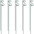 HiGift 10 Pack 24 inch Plant Stakes and Supports, Metal Flower Stakes for Potted Plant Indoor, Garden Stakes for Tall Plant Single Stem Flowers Amaryllis Tomatoes Peony Lily Rose (61 cm Long)