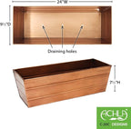Achla Designs C-20C Copper Plated Flower Box, Medium Window Flowerbox Planter