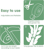 Garden Tie Green Tape, Plant Supports, Gentle On Plants (98.4ft × 0.6 inch, 1 roll, Green)