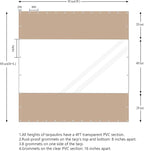 20 Oz Outdoor Vinyl Curtain, Outdoor Clear Panel Curtain, Weather Resistant - Image 6