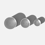 Veradek Demi Series Set of 3 Round Planters for Porch, Patio, Backyard | Durable Plastic-Concrete Material | Modern Décor for Tall Plants, Flower