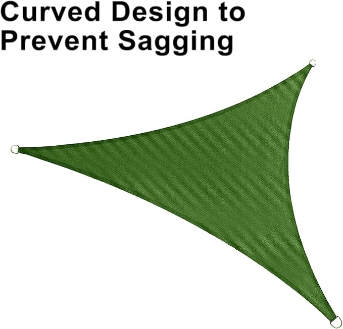 LOVE STORY Custom Size 12'x15'x19.2' Piquant Green Sun Shade Sail Right Triangle Sunshade Fabric Awning Canopy for Patio Backyard Carport Pergola (Customized)
