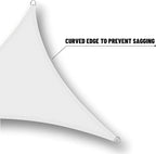SUNNY GUARD Waterproof Sun Shade Sail 12' x 12' x 12' White Triangle UV Block Sunshade for Backyard Yard Deck Patio Garden Outdoor Activities and Facility(We Make Custom Size)