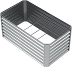 4X2X2ft (1 Pack) Galvanized Raised Garden Bed,Outdoor Planter Box Metal Patio Kit Planting Bed for Vegetables Flowers Herb