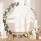 Outdoor Curtains, Ivory Sheer Gauze Panels, Set of 4 at 29 x 20 Ft