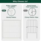 FXW Garden Fence Outdoor for The Yard – 24in x 30.4ft Heavy Duty Metal Animal - Image 5