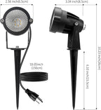 Halloween Christmas Spotlight Outdoor: 12W RGBW LED Spot Lights Outdoor with 16 Color Changing for Yard Garden Decor | 4 Pack of IP65 Waterproof 120V Plug in Landscape Lighting with Remote