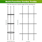 2 Pack Garden Trellis, 2 in 1 Plant Cages & Supports for Vines Crop, Potted/Climbing Plants Indoor Outdoor, Plant Stake for Flower, Vegetable, Tomato, Pot Trellis