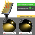 T-SUN Solar Spotlights Outdoor Waterproof, Solar Landscape Spotlights, Solar Powered Spot Lights for Trees, Flag, Garden, Pond, Pathway, Pool Area(Warm White)