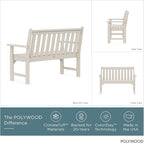 POLYWOOD Vineyard 48-Inch Bench, Sand