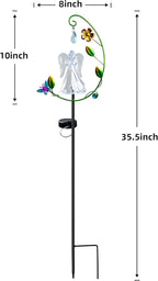 Solar Angel Light for Cemetery Decor - Color Changing Memorial Gift, Outdoor Garden Stake Light for Grave, Yard, Patio - Waterproof Sympathy Decoration with LED