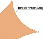 SUNNY GUARD Custom Size 14'x14'x19.8' Peach Fuzz Sun Shade Sail Right Triangle UV Block Shade for Backyard Yard Patio Deck Garden(Customized)