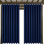 Waterproof Outdoor Curtain W105 x L108 - Grommet Top Sunlight Blocking Window Treatment Drapes Blackout Curtains for Home Bedroom Living Room Outdoor Patio Porch Pergola Cabana Gazebo, 2 Panels
