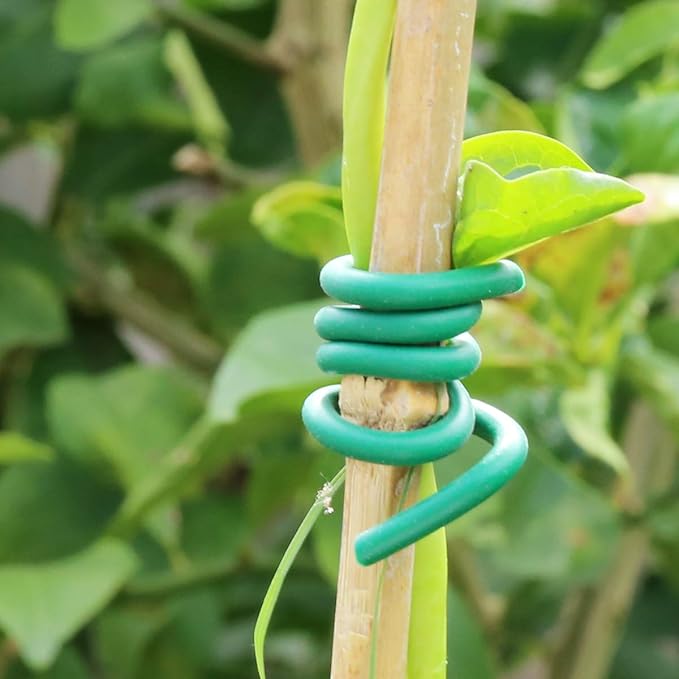 Decoroca Garden Flexible Tie, Soft Twist Plant Ties 32.8' - Green Support Plant Wire, Durable Heavy Duty Vines, Stems & Stalks