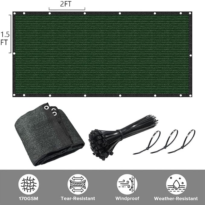 Decorative Fence Privacy Screen, 4 x 118 Ft HDPE, 90% Visibility Block