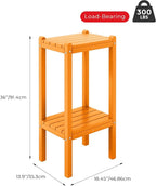 Costaelm Outdoor Side Table, 2-Tier Small Patio Coffee Tables - Image 2