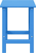 Side Table, Square Outdoor HDPE 14-Inch, Pacific Blue