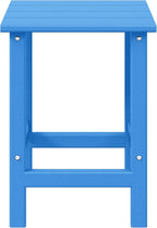 Side Table, Square Outdoor HDPE 14-Inch, Pacific Blue