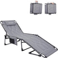 KingCamp Oversized Tanning Chair, Extra-Wide Padded Folding Chase Lounge Chairs Portable Adjustable 5-Position 400lbs Heavy Duty Lounger with Double-Layer Oxford for Outdoor Beach Patio Sun Pool