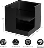 Tall Metal Planter Box for Outdoor Plants 26" L x 26" W x 26", Heavy Duty Steel Large Square Planter Box with Removable Insert Shelf, Modern Décor for Tall Plants, Trees, Flowers (Black)