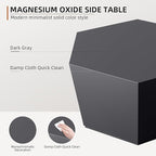 UPHA Outdoor Hexagon Coffee Table, Small Modern Minimalist Accent Tables, Low Light Concrete Center Table for Living Room, Outside Patio, Deck, 28×24.2×15.4, Dark Gray